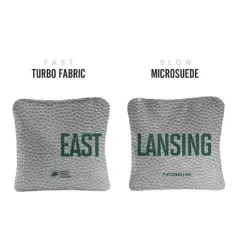 Gameday East Lansing Synergy Pro Gray Cornhole Bags (Set of 4)