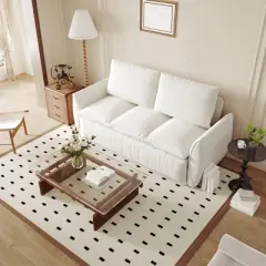 70.9" Pull-Out Sofa Bed, Convertible Sleeper Sofa with Pillow, 3 Seat Velvet Sleeper Couch, Loveseat Sleeper Sofa for Living Room Bedroom