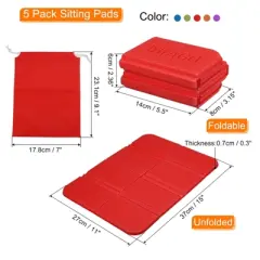 Unique Bargains Portable EVA Foam Outdoor Lightweight Stadium Seat Cushion 5 Pcs