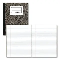 National Composition Book, Medium/College Rule, Black Marble Cover, (80) 10 x 7.88 Sheets