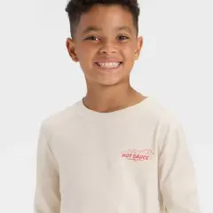 Boys' Long Sleeve 'Hot Sauce' Graphic T-Shirt - Cat & Jack&trade; Beige