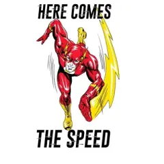 Flash Here Comes The Speed Black T-shirt Toddler Boy to Youth Boy