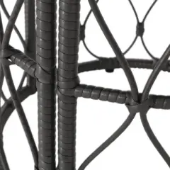 Bruce Outdoor Round Wicker Side Table Gray - Christopher Knight Home