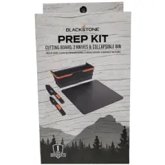 Blackstone Adventure Ready Prep Kit with Cutting Board, Knives & Collapsible Bin
