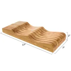 Hastings Home 15 Knife In-Drawer Bamboo Knife Block and Cutlery Storage Organizer