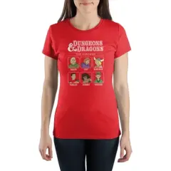 Juniors Red Dungeons & Dragons Anime Cartoon Graphic Tee