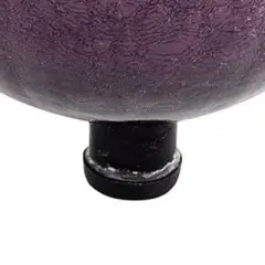 Achla Designs G12-PL-C 12 Inch Glass Outdoor Gazing Crackling Globe Sphere Lawn Ornament Decoration for Gardens and Flower Beds, Plum