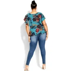 Women's Plus Size  Adrianna Top - peacock | CITY CHIC