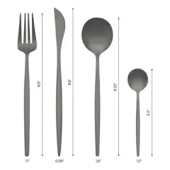 REGALWOVEN 20 Pcs Stainless Steel Mirror Polished Comfortable Handle Serving Sets