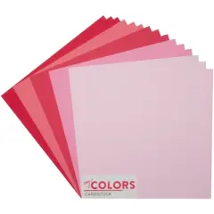 My Colors Canvas Cardstock Bundle 12"X12" 18/Pkg-Pink & Red Tones