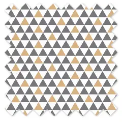 Bacati - Woodlands Gray/Beige Triangles Neutral Cotton Crib/Toddler Neutral Cotton Crib Skirt