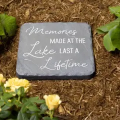 Pavilion Gift Company - Lake Lifetime - 7.75" x 7.75" Garden Stone - Stepping Stones and Pathways