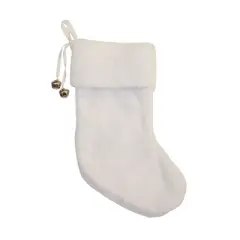 Season's Designs 20In White Stocking W. Silver Bells