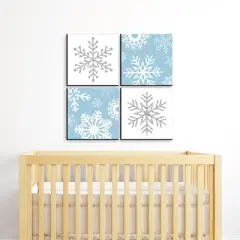 Big Dot of Happiness Winter Wonderland - Kids Room, Nursery Decor and Home Decor - 11 x 11 inches Nursery Wall Art - Set of 4 Prints for Baby's Room