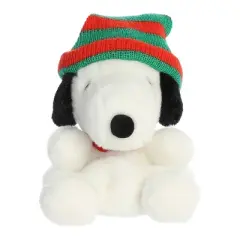 Aurora Mini Palm Pals Snoopy Beanie Peanuts Festive Stuffed Animal White 5"