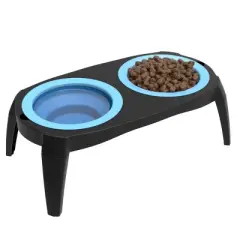 Pet Adobe Elevated Pet Bowl Set with Nonslip Stand for Cats and Dogs - 16 Oz.