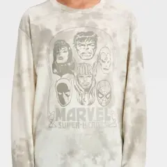 Boys' Marvel Superhero Long Sleeve Graphic T-Shirt - art class&trade; Cream