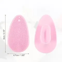 Unique Bargains Soft Plastic Silicone Cleansing Mask Brush Pink Blue 6Pcs
