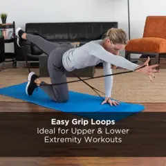 THERABAND CLX Resistance Band, Loops, Home Exercise, Level 6, Black, Special Heavy, 7.3 lbs. Resistance, 5 Foot