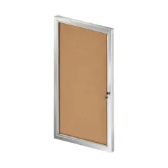 Azar Displays Medium Enclosed Cork Bulletin Board w/ Lock & Key