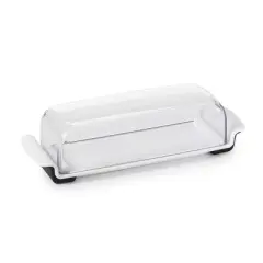OXO Softworks Butter Dish: White Polypropylene Butter Holder, Dishwasher-Safe, 2-Piece Set, 7.80" Width