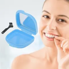 Unique Bargains Compact Braces Box with Brush 1 Set