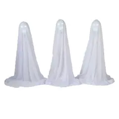 ATC Halloween White Ghosts Talking Light-Up Set of 3 - White