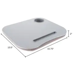 Hastings Home Laptop Buddy Portable Lap Desk With Cushioned Bottom, Pen Tray, and Cup Holder