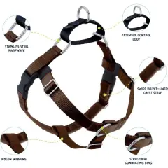 2 Hounds Design Freedom No Pull Dog Harness X-Small Brown