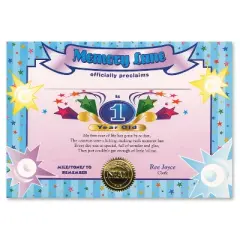 Beistle 1 Year Old  (Boy) Certificate, 5" x 7", (6/Pkg) Multicolored