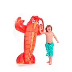 Pool Central 51" Inflatable Red Lobster Swimming Pool Rider Float