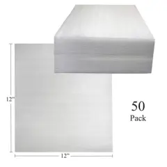 UBMOVE Pack of 50 Foam Sheets (12" x 12"), 1/16" Thick Cushioning Wrap