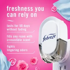 Febreze Odor-Fighting Fade Defy Plug Air Freshener Refill - Downy April Fresh - 0.87 fl oz/2pk