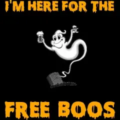Men's Design By Humans I'm Here For The Free Boos Funny Halloween Ghost Shirt By Galvanized Tank Top