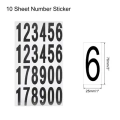Unique Bargains Office Home Warehouse Self-Adhesive Mailbox Numbers Sticker 10 Sheet