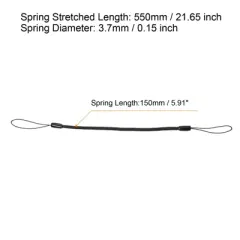 Unique Bargains Plastic Retractable Spring Coil Strap Badge Lanyards 8 Pcs