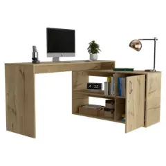 Kumasinova 59" Right-Return L-Shaped Gaming Desk,Standing Desk with Open & Closed Storage,Corner Computer Desk for Home Office & Study