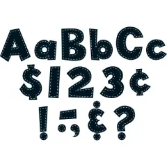 Teacher Created Resources&reg; 4" Fun Font Letters, Black Stitch, 160 Pieces