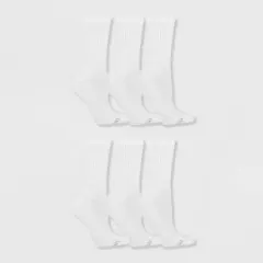 Fruit of the Loom Women's Cushioned 6pk Crew Athletic Socks 4-10