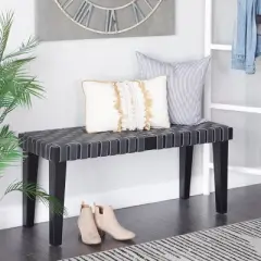 Rustic Birch Bench Black - Olivia & May