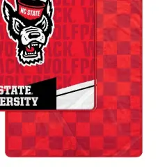 NCAA NC State Wolfpack Diagonal Ghost Checker Double Sided Blanket