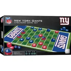 MasterPieces Officially licensed NFL New York Giants Checkers Board Game for Families and Kids ages 6 and Up