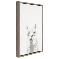24" x 18" Alpaca Framed Canvas Art - Uniek