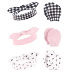 Hudson Baby Infant Girl 12Pc Headband and Scratch Mitten Set, Lady Bug, 0-6 Months