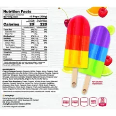 Jonny Pops Frozen Organic Color Burst Minis - 11.2 fl oz/10ct