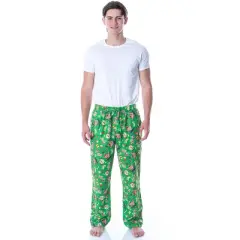 Nickelodeon Mens' SpongeBob SquarePants Oh Joy Loungewear Pajama Pants Green