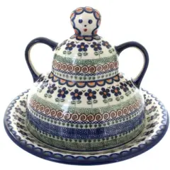 Blue Rose Polish Pottery 91 Vena Cheese Lady