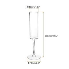 Unique Bargains Lightweight Elegant Long Stem Champagne Flutes 1 Pc
