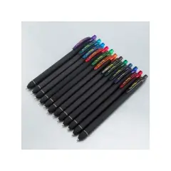 Pentel EnerGel Kuro Retractable Gel Pen Medium Point 0.7mm Assorted Ink 12/Pack (BL437R1BP12M)