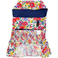 Parisian Pet 'Floral Artsy Dress' Dog & Cat Shirt &ndash; Stylish and Comfortable Designer Dog Clothing - Red, Yellow, Blue, White-Valentine's Day